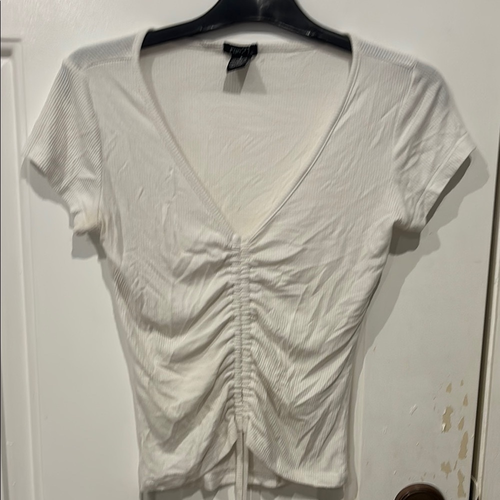 White Ruched Top